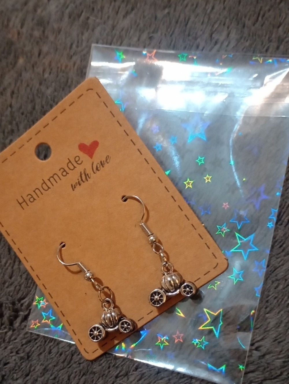 $8 Each Or Bundle 5/$20 Handmade Silver Cinderella Carriage Inspired Earrings